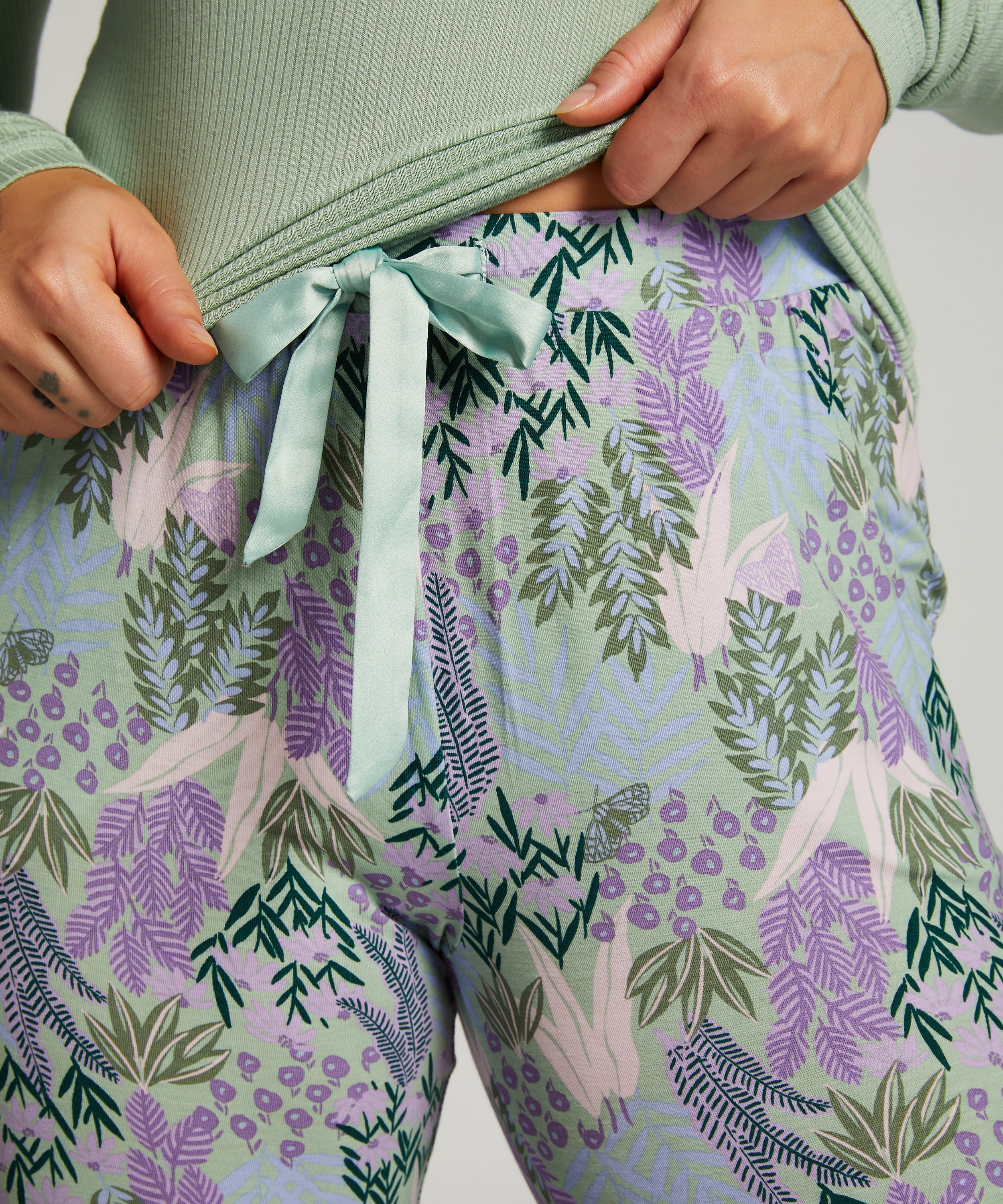 Petite Pyjama Bottoms, Green, main