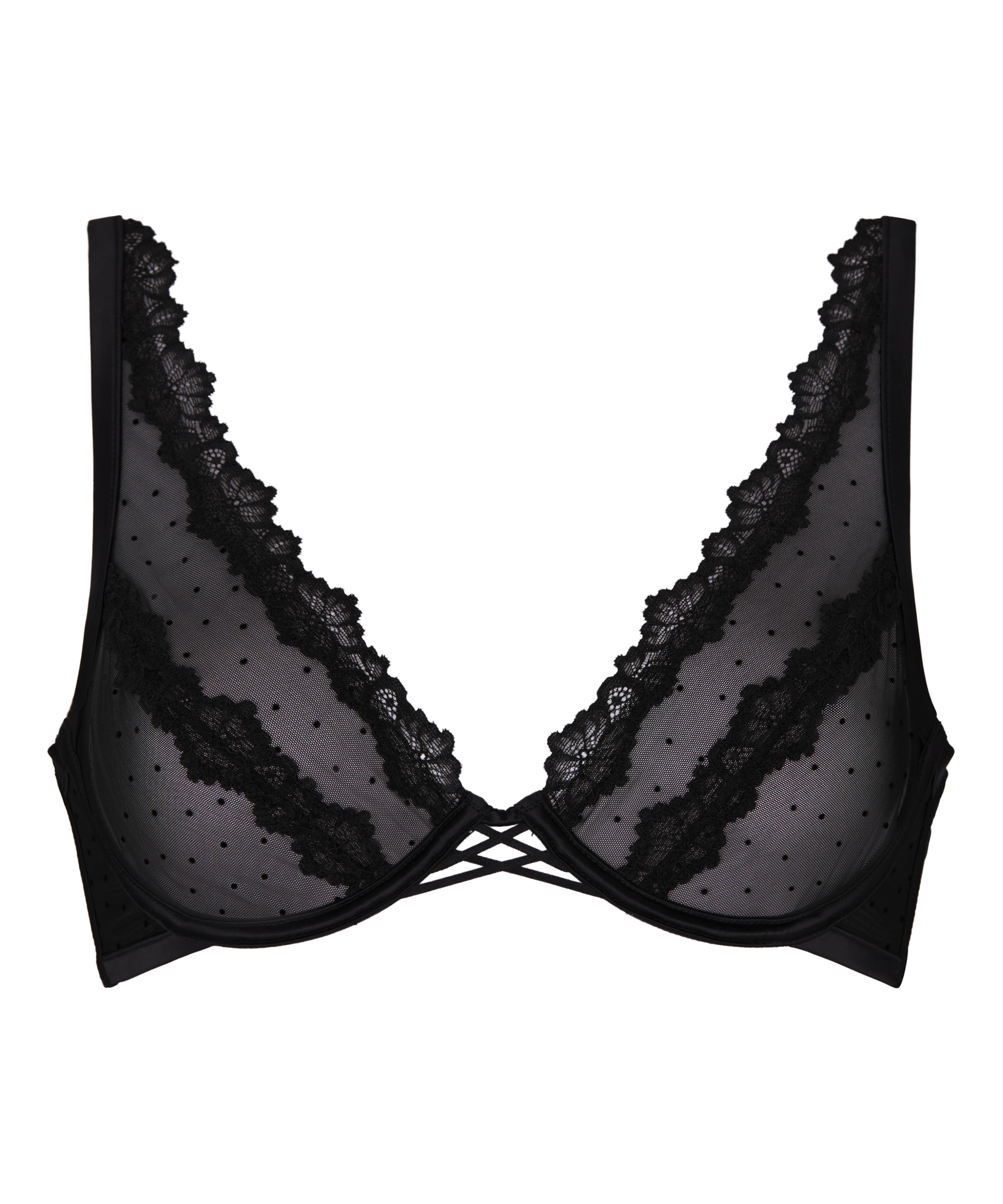 Non-Padded Underwired Bra Kat, Black, main