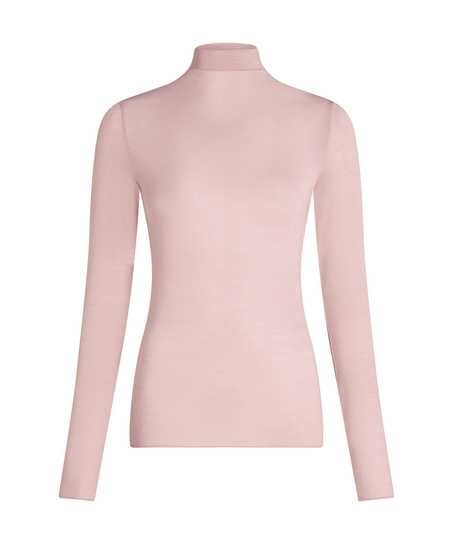 super soft Turtleneck shirt with Cashmere, Pink