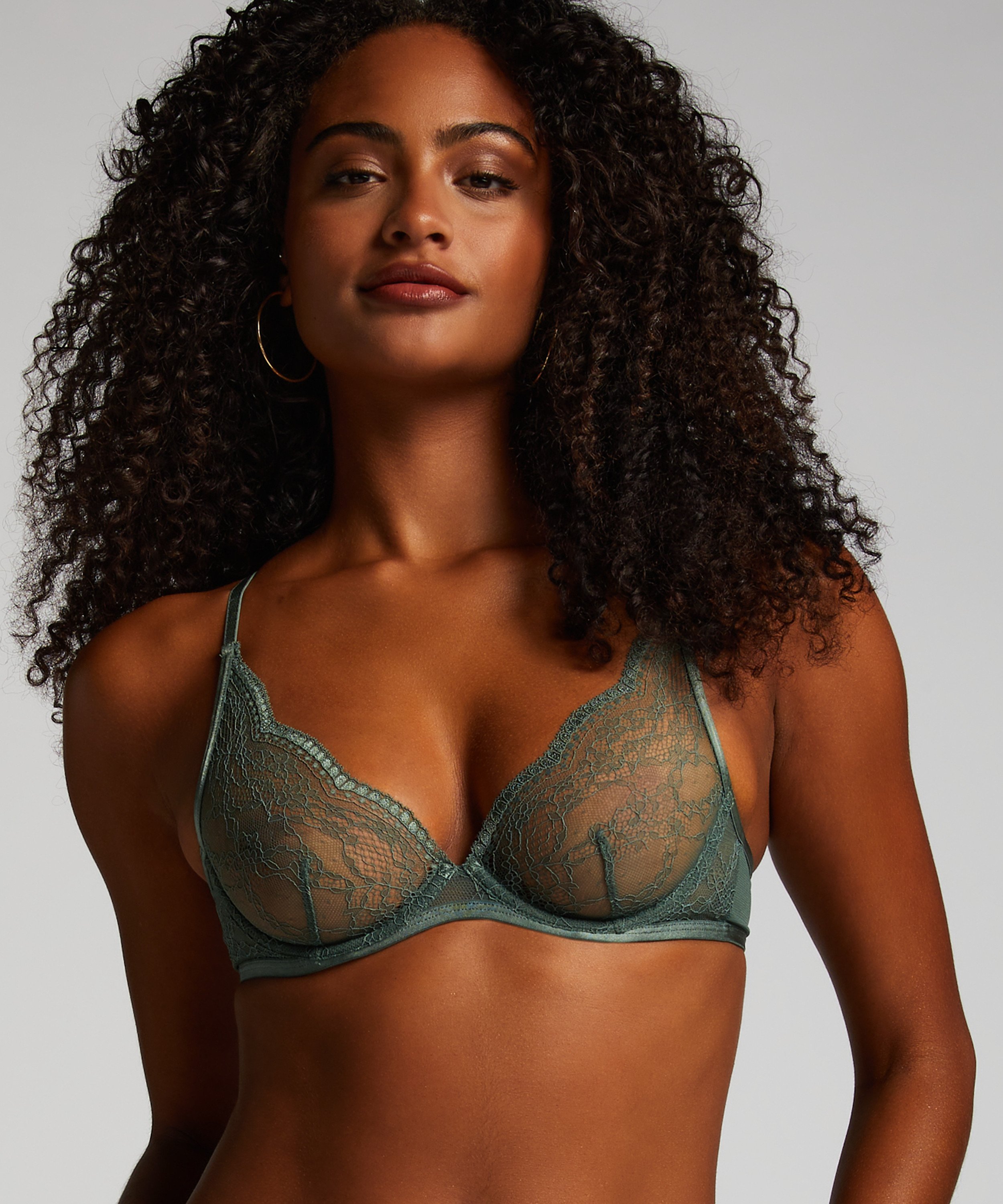 Isabelle Non-Padded Underwired Bra, Green, main