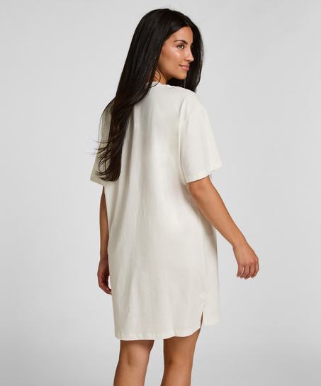 Roundneck Nightshirt, White