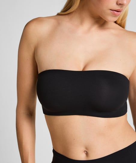 Smooth Bandeau Bralette, Black