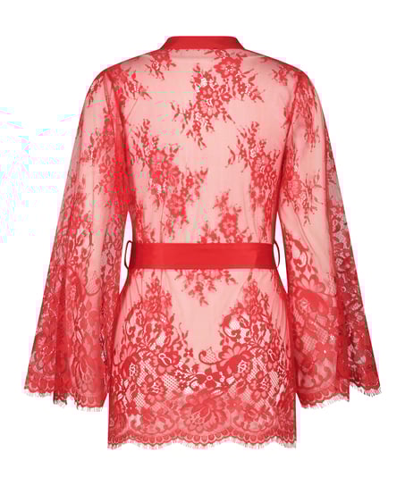 Isabelle Lace Kimono, Red