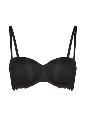 Angie Padded Strapless Underwired Bra, Black