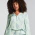 Satin Long-Sleeved Jacket, Green