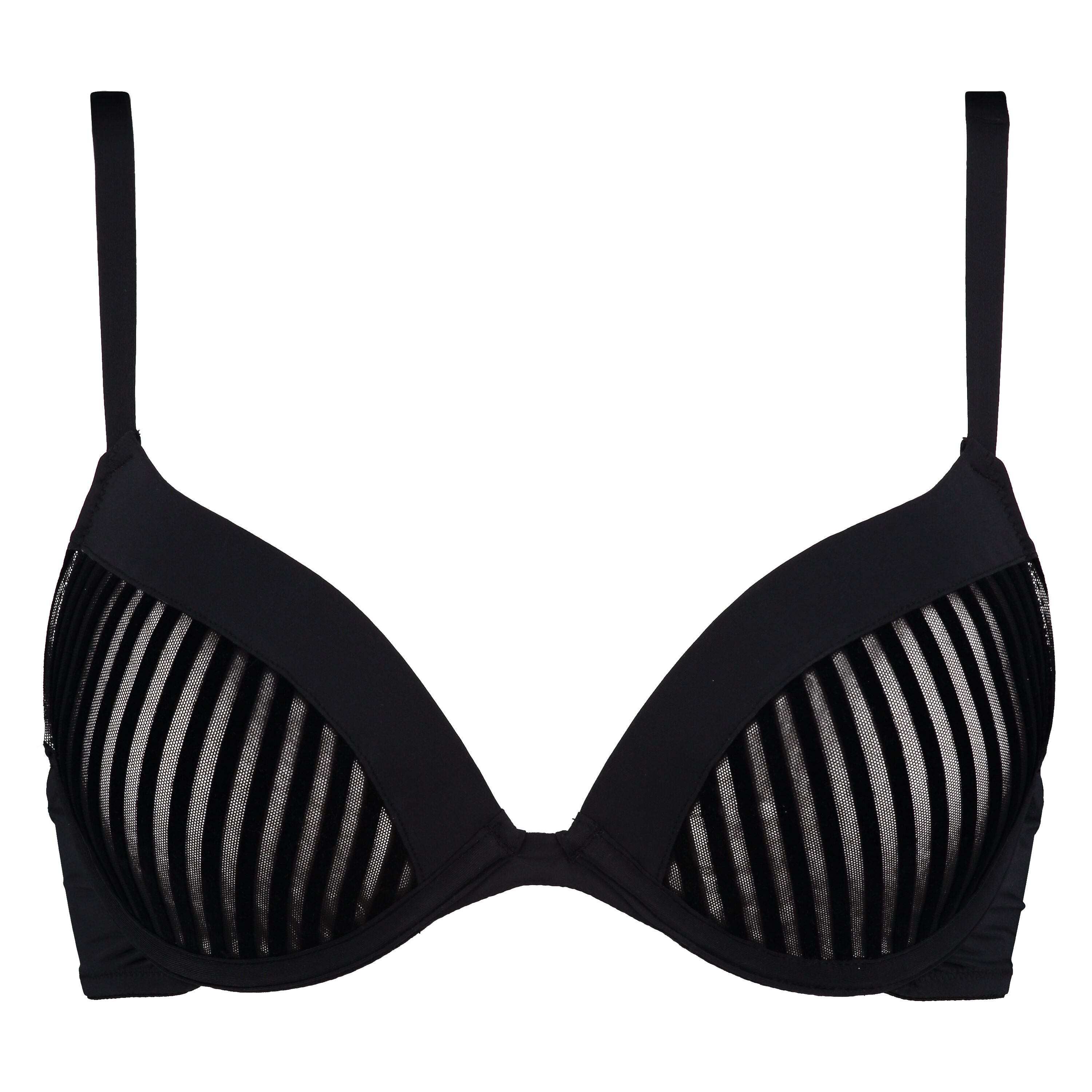 Pia Padded Underwired Push-Up Bra, Black