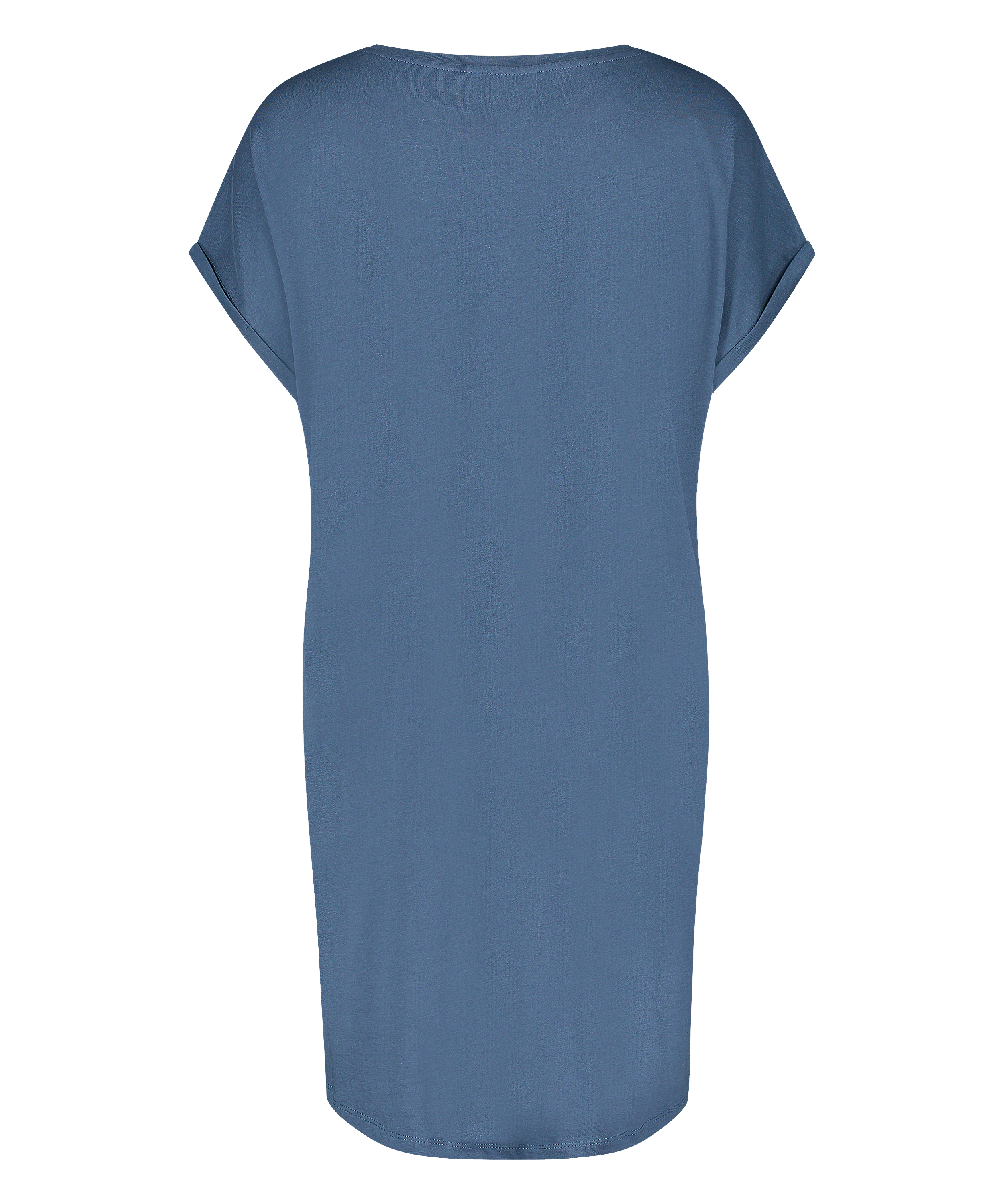 Round Neck Nightshirt, Blue, main