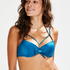 Sunset Dream Padded Underwired Bikini Top, Blue