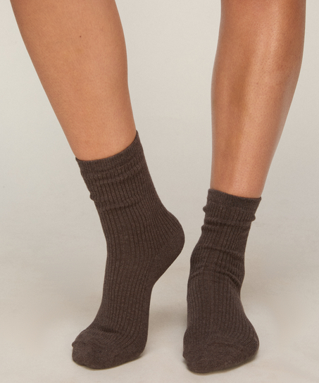 3-Pack Cotton Crew Socks, Orange