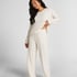 Brushed Jersey Trousers, White