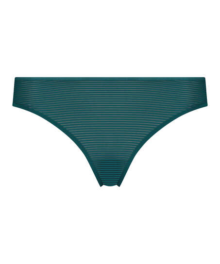 Invisible thong Stripe mesh , Blue