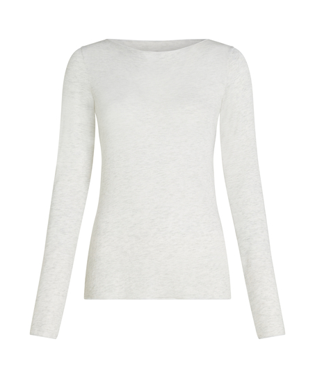 super soft Boatneck shirt with Cashmere, Beige