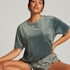 Top Velours Pocket, Green