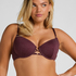 Panama Padded Underwired Bikini Top, Purple