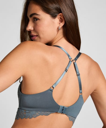 Andrea Padded Non-Wired Bra, Blue