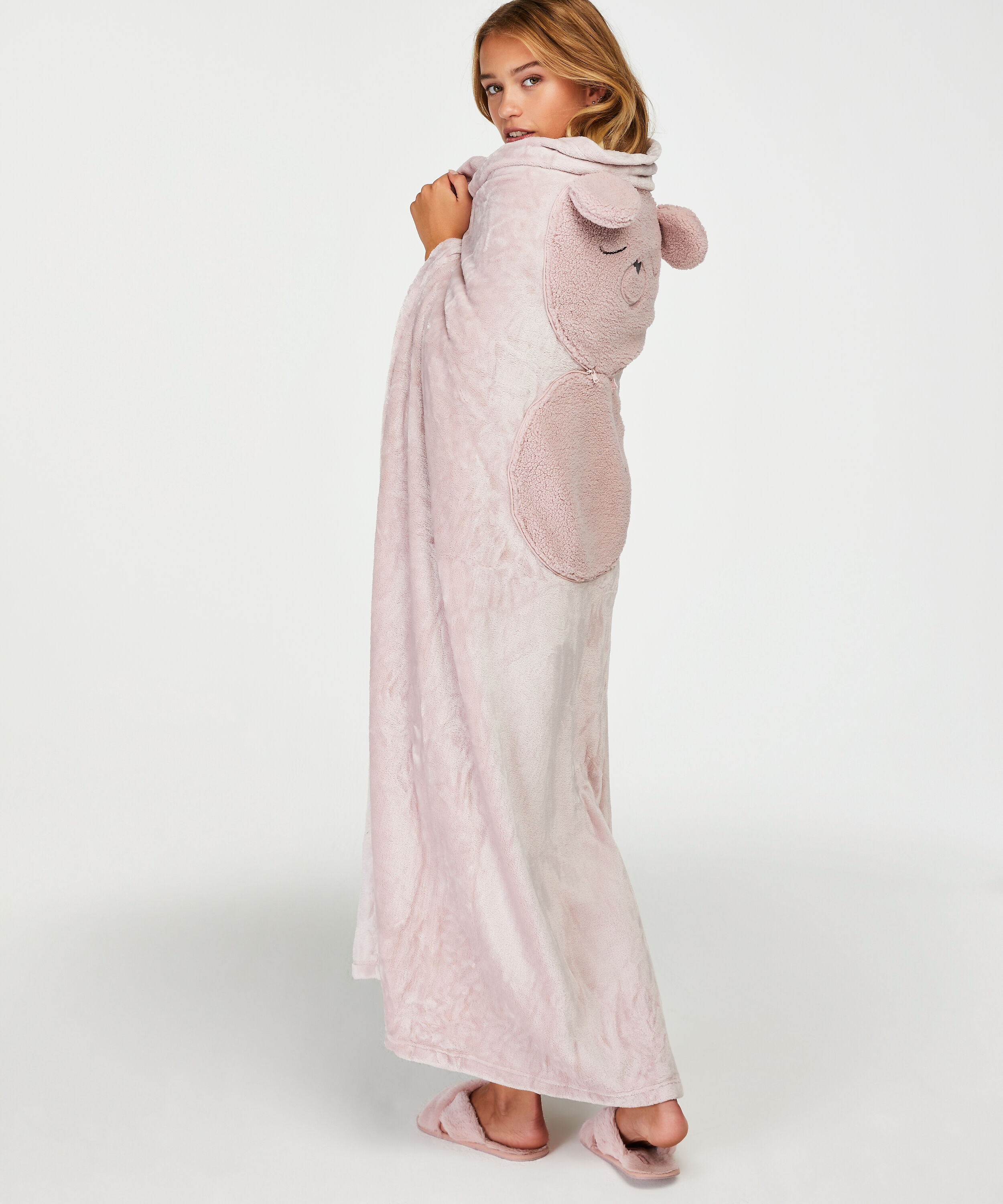 Cosy Bear Throw, Purple