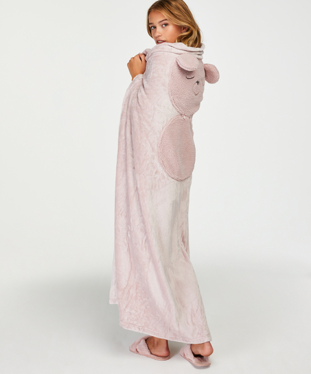 Cosy Bear Throw, Purple