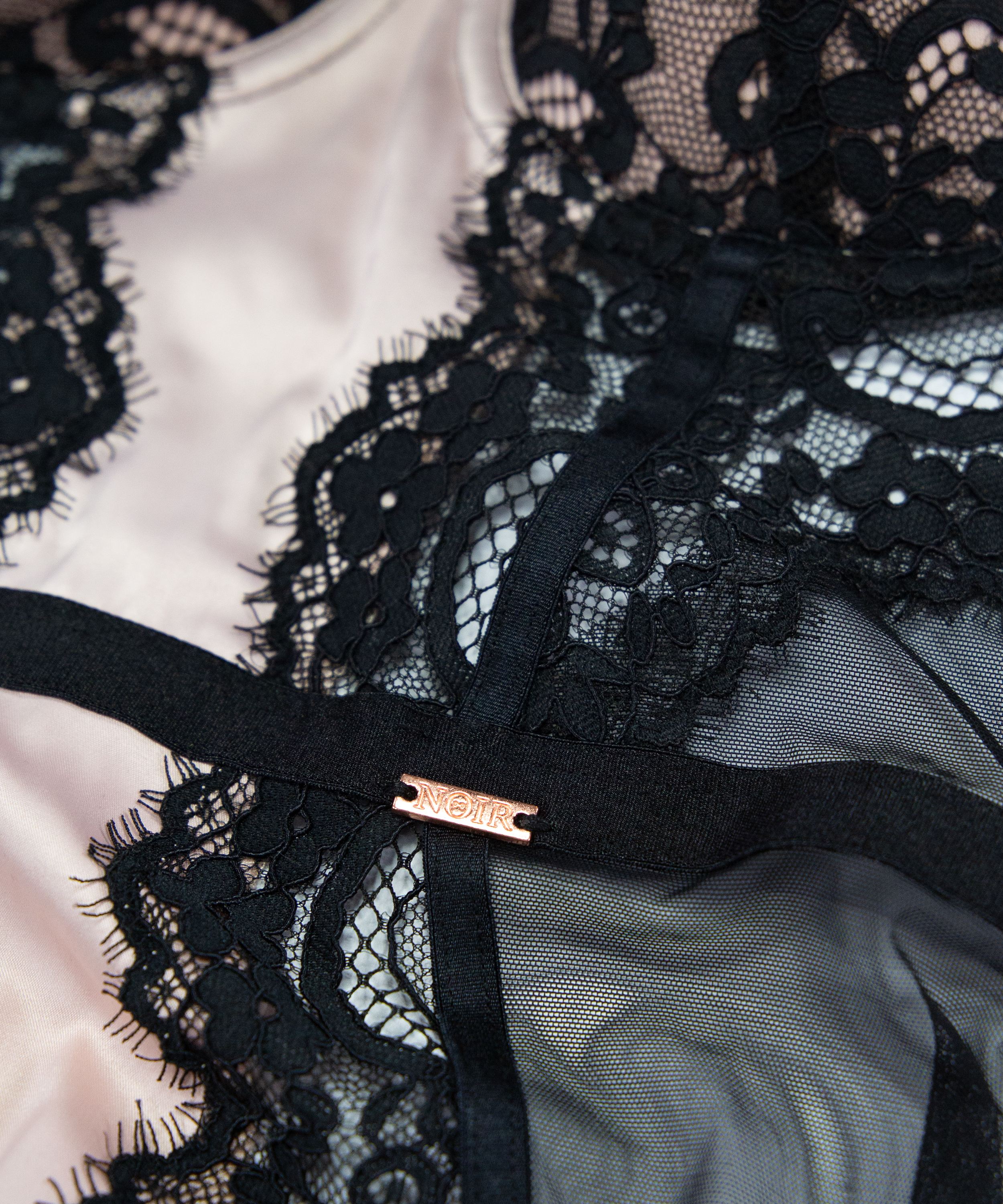 Amelia Padded Underwired Slip Dress, Black, main