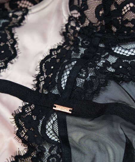 Amelia Padded Underwired Slip Dress, Black