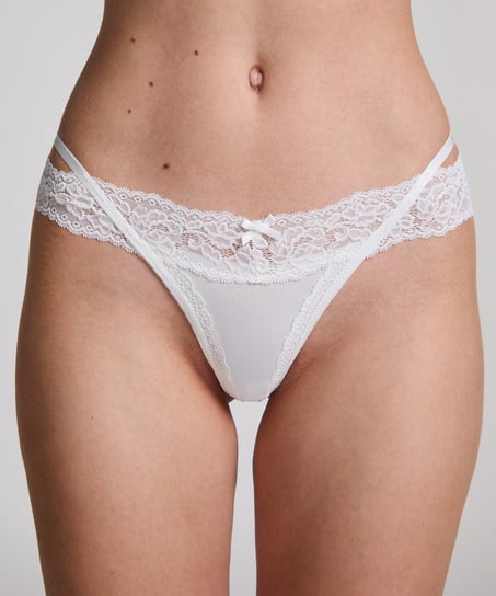 Elliena Extra Low V Thong, White