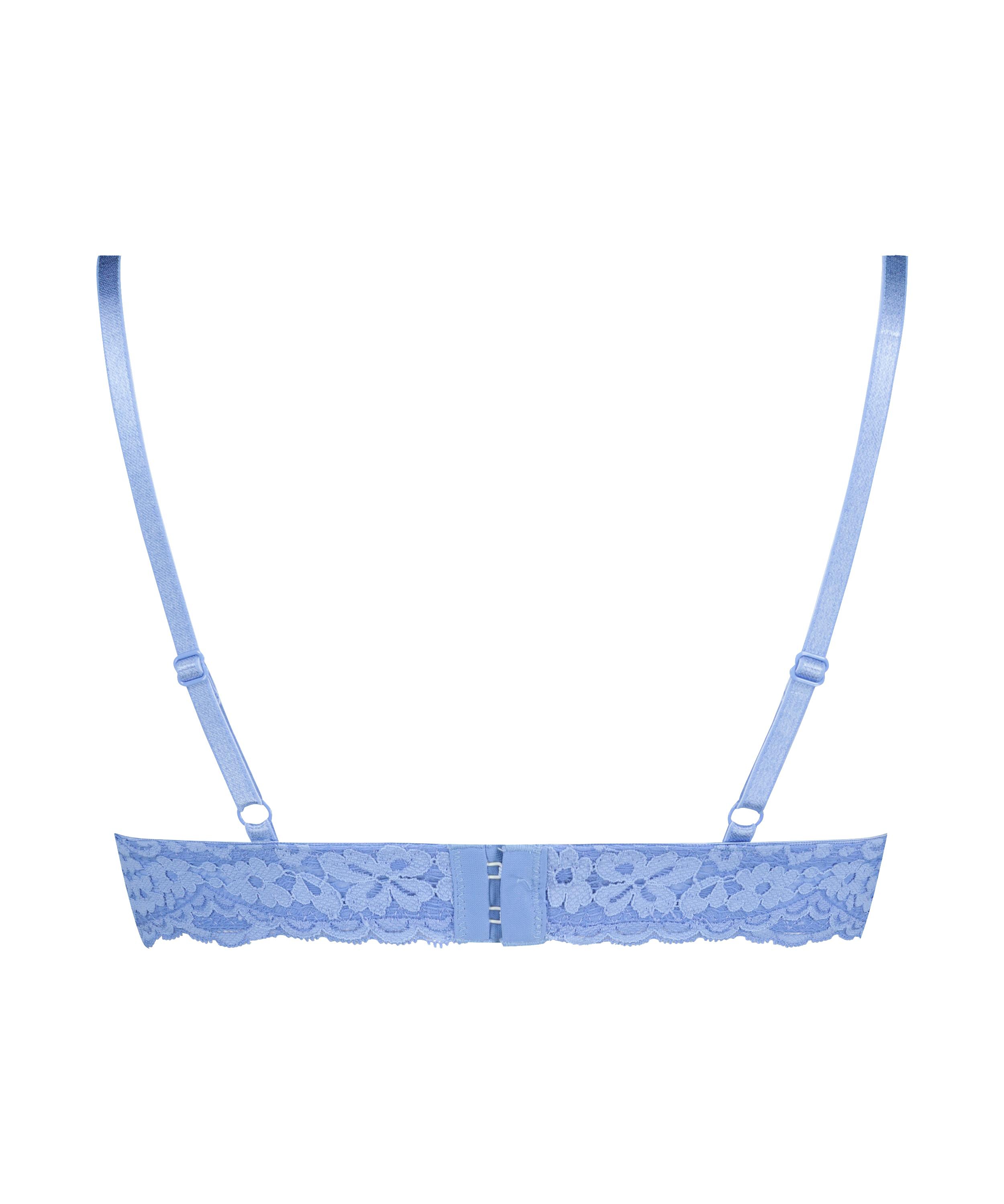 Rose Padded Underwired Bra, Blue, main