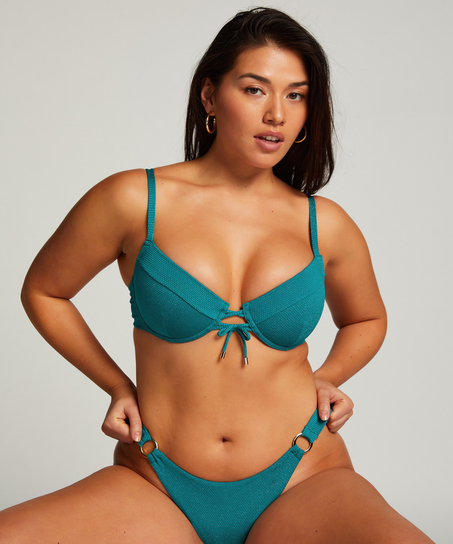 Relief High-Leg Bikini Bottoms, Green