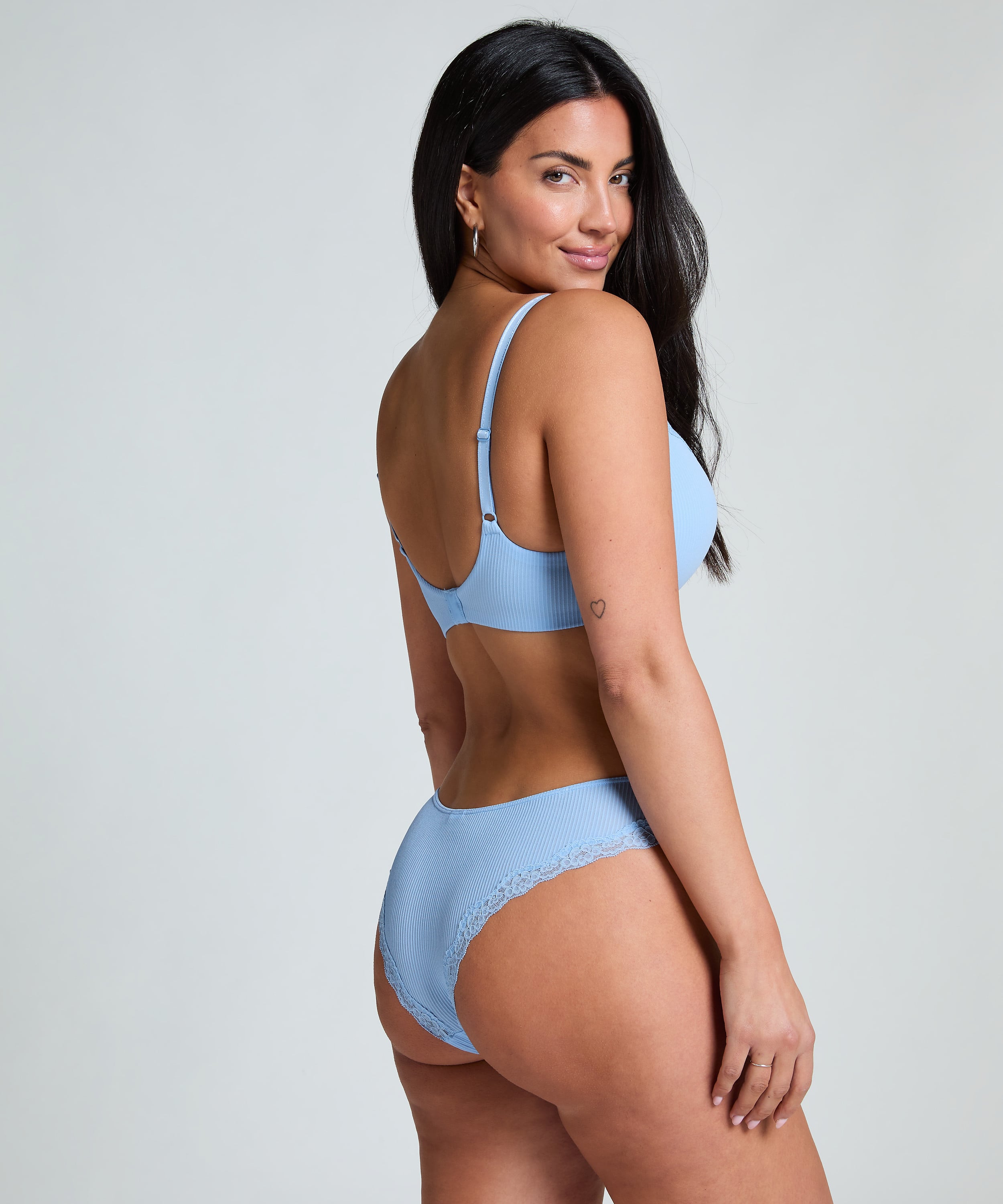 Lola Padded Non-Wired Bra, Blue, main