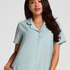 Pyjama Jacket Crinkled, Blue