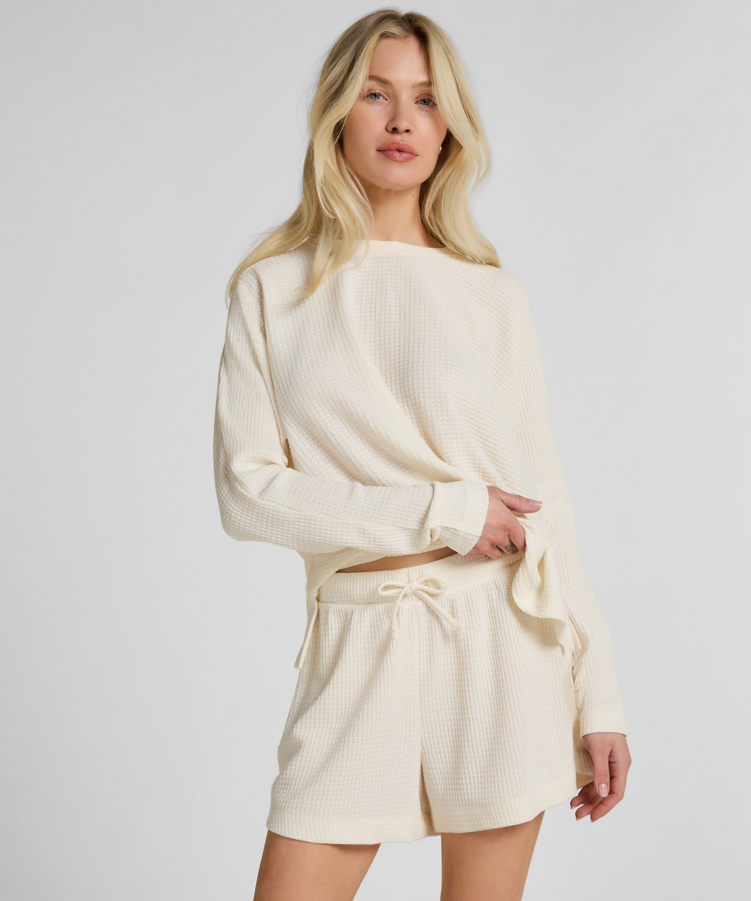 Short Waffle Sloane, White