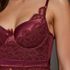 Heather Padded Longline Underwired Bra, Red