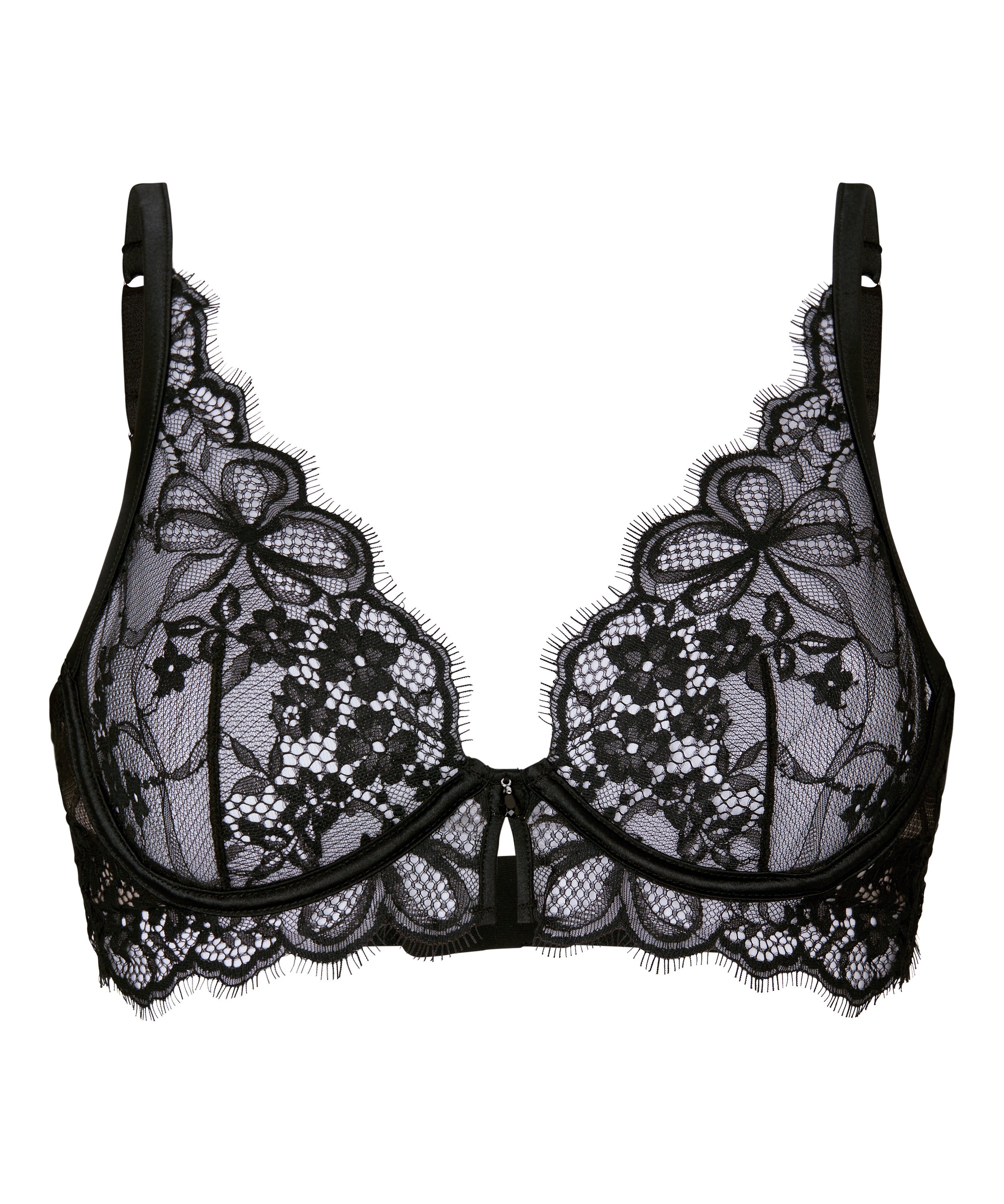 Non-Padded Underwired Bra Prina, Black, main