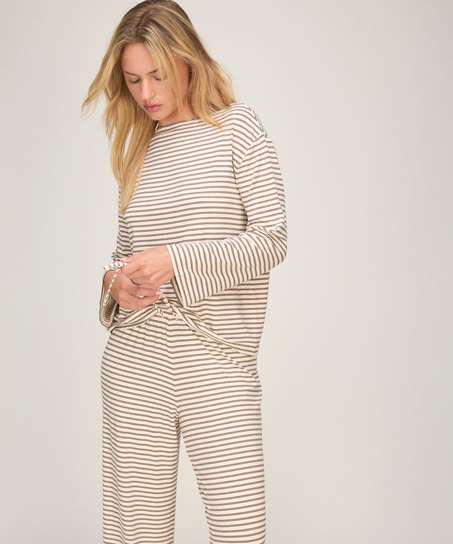 Pyjama Top Loose Jersey, White