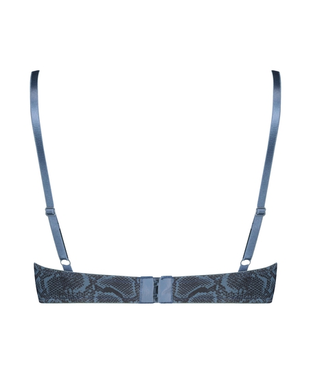 Animal Padded Underwired Bra, Blue