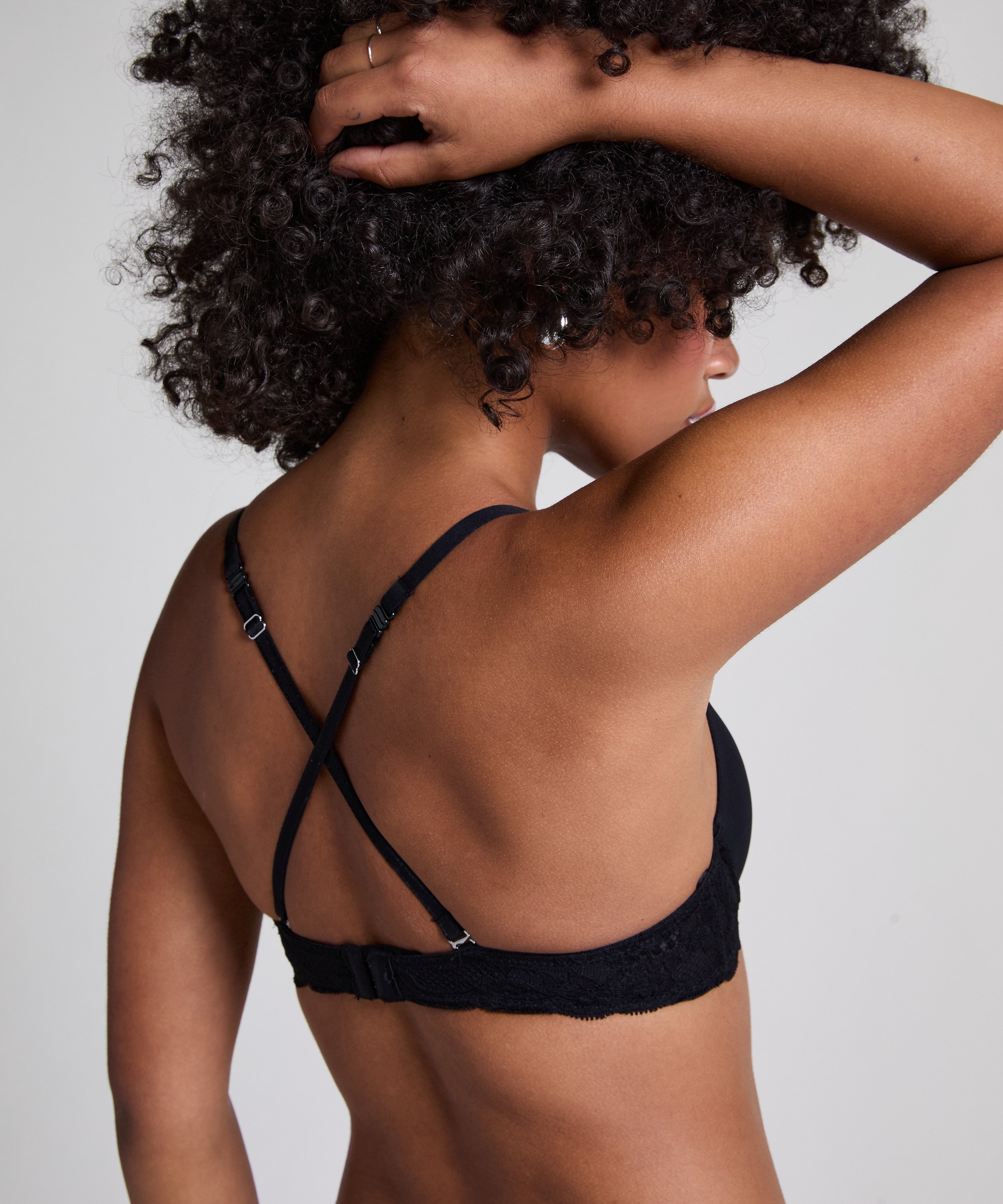 Angie Padded Underwired Bra, Black, main