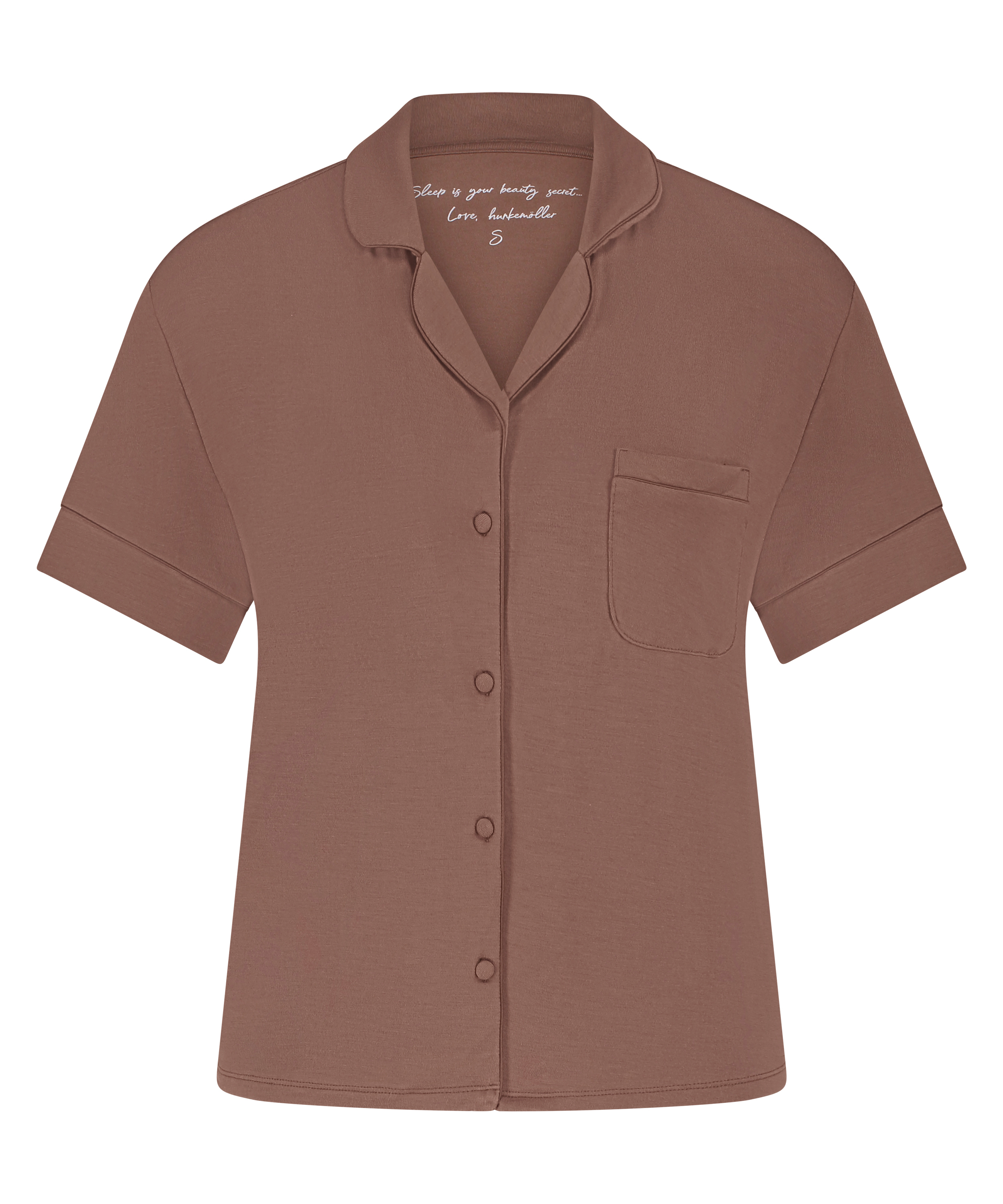 Essential Jersey Short-Sleeved Jacket, Brown, main