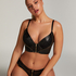 Talia Padded Longline Underwired Push-Up Bra, Black