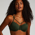 Scallop Padded Underwired Bikini Top, Green