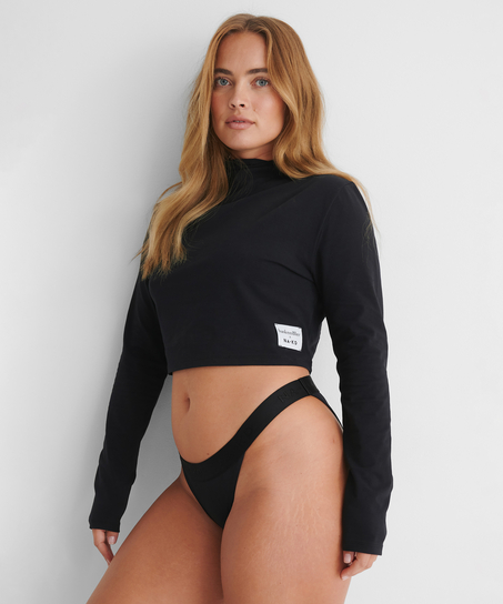 Crop top Lia HKM x NA-KD, Black