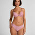 Lace Back Invisible Thong, Pink