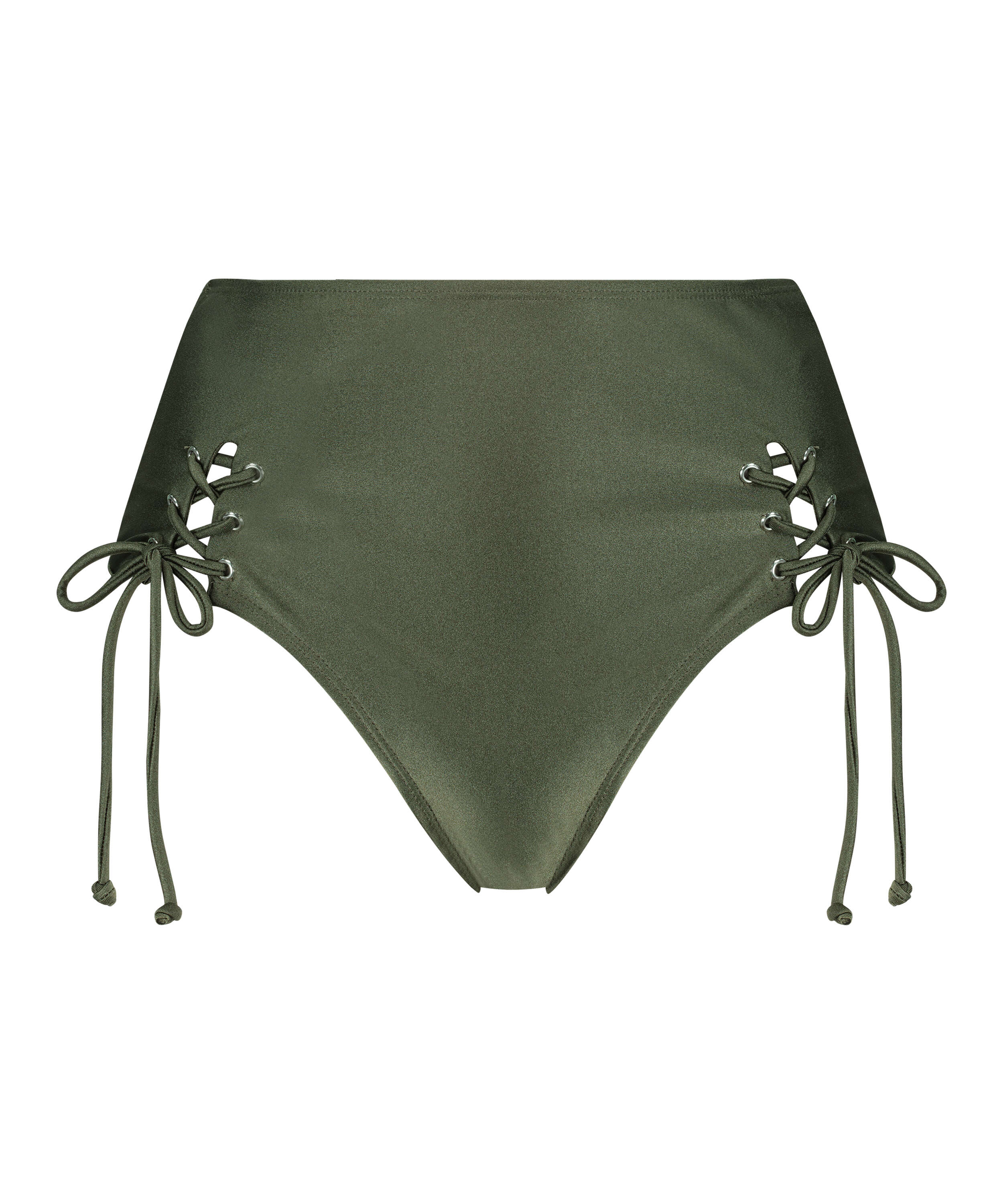 Lucia high-cut cheeky bikini bottoms, Green, main