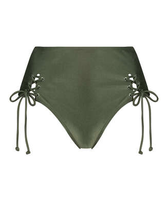 Lucia high-cut cheeky bikini bottoms, Green