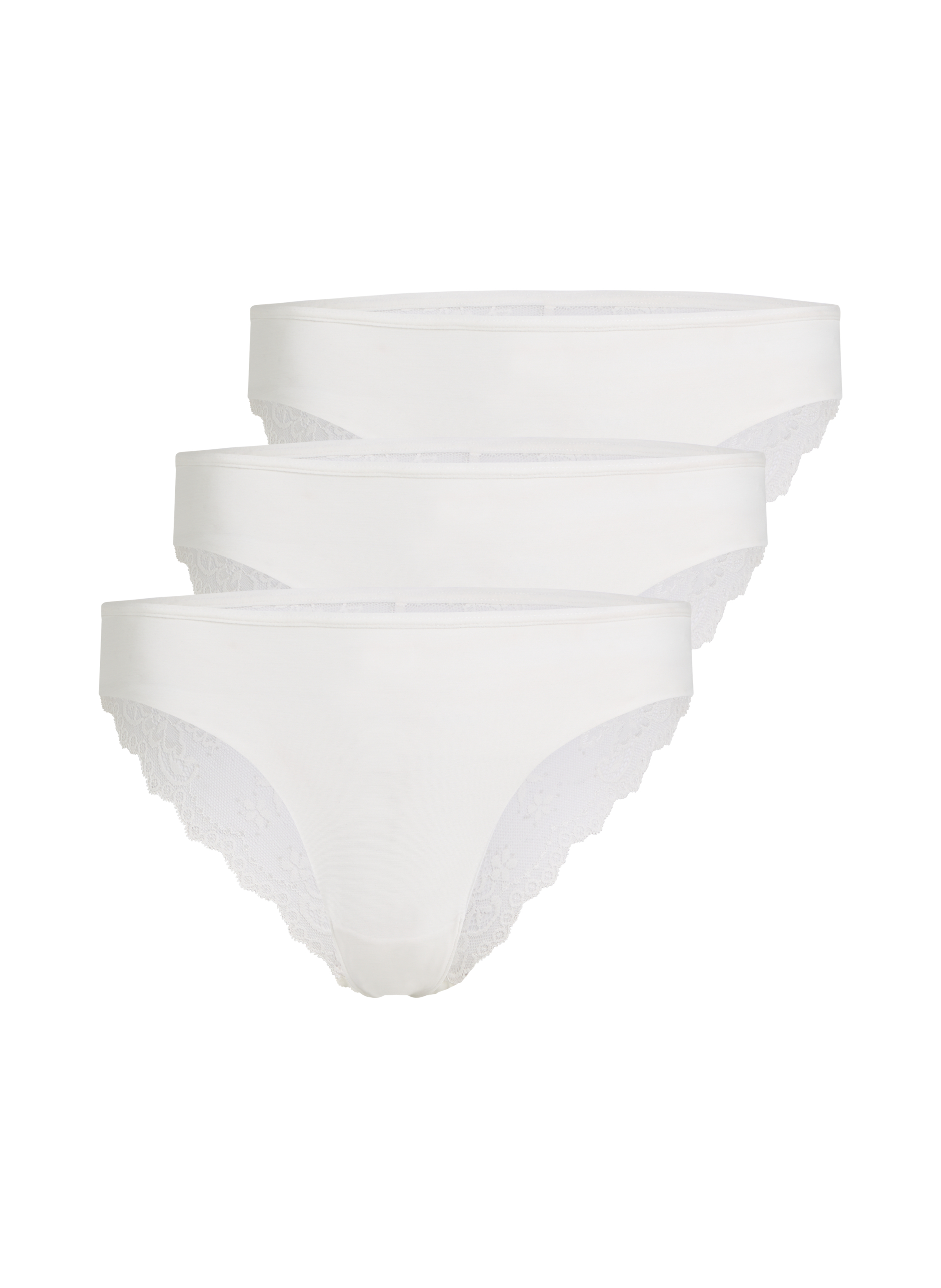 3-pack invisible Brazilian, White, main