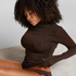 super soft Turtleneck Shirt with Cashmere, Brown