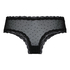 V-shaped Brazilian knickers mesh, Black