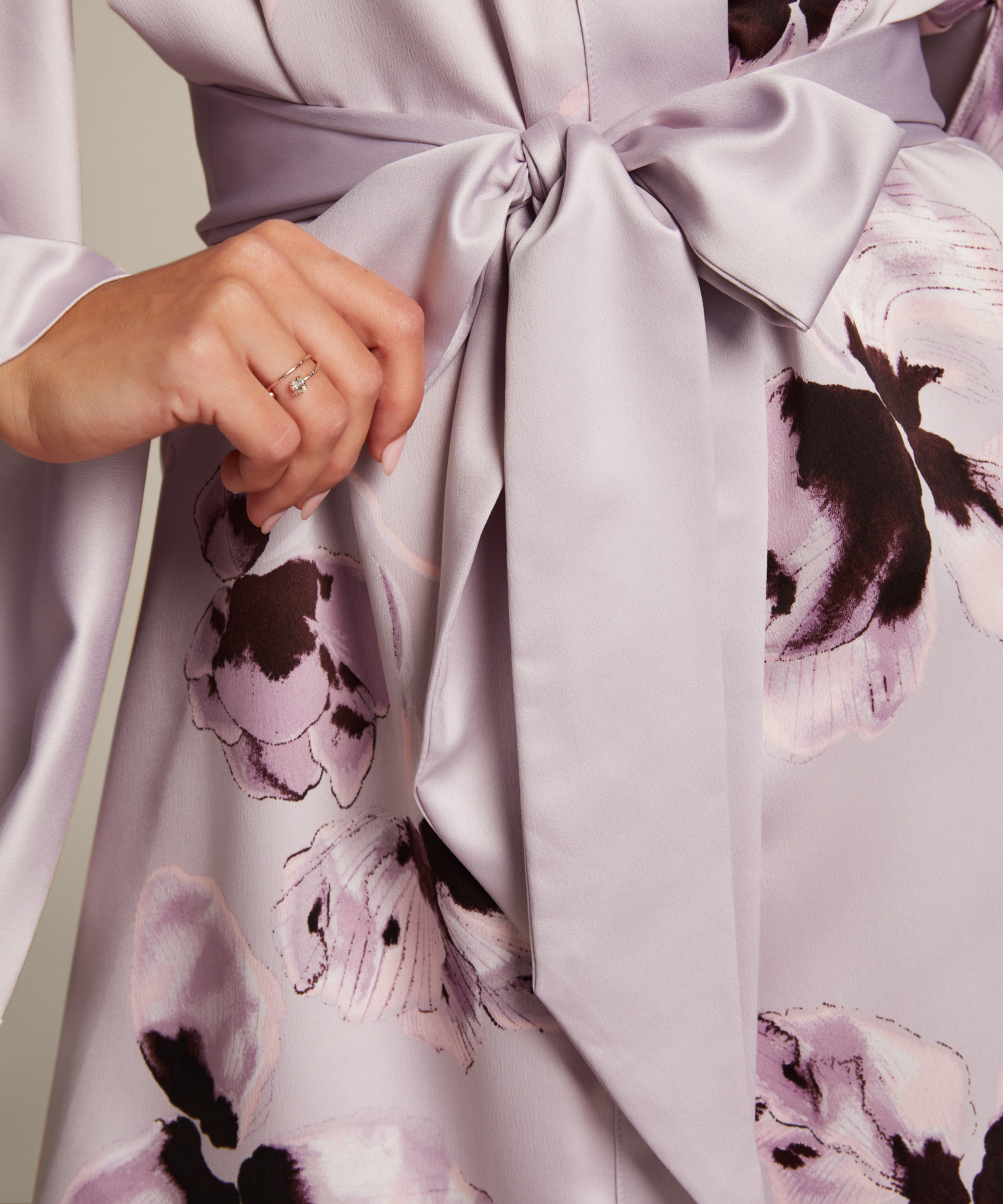 Satin Kimono, Purple, main