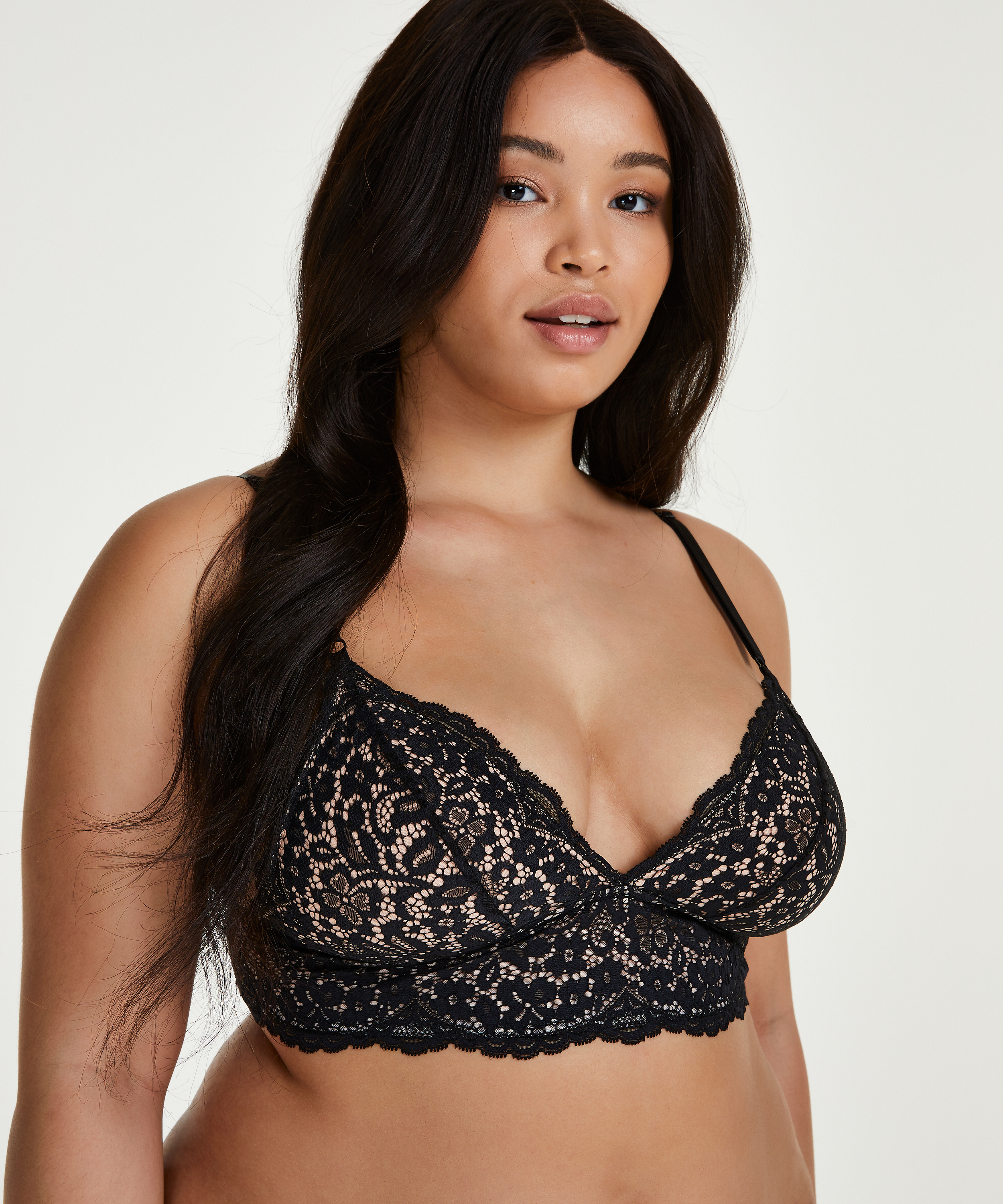 Rose Bralette, Black, main