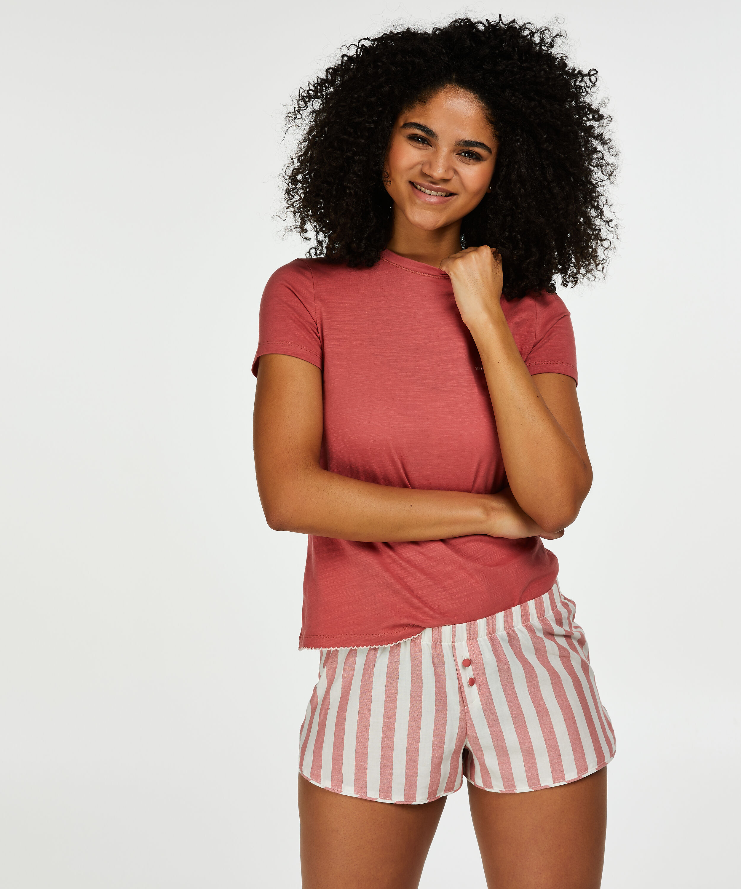 Stripe shorts, Red