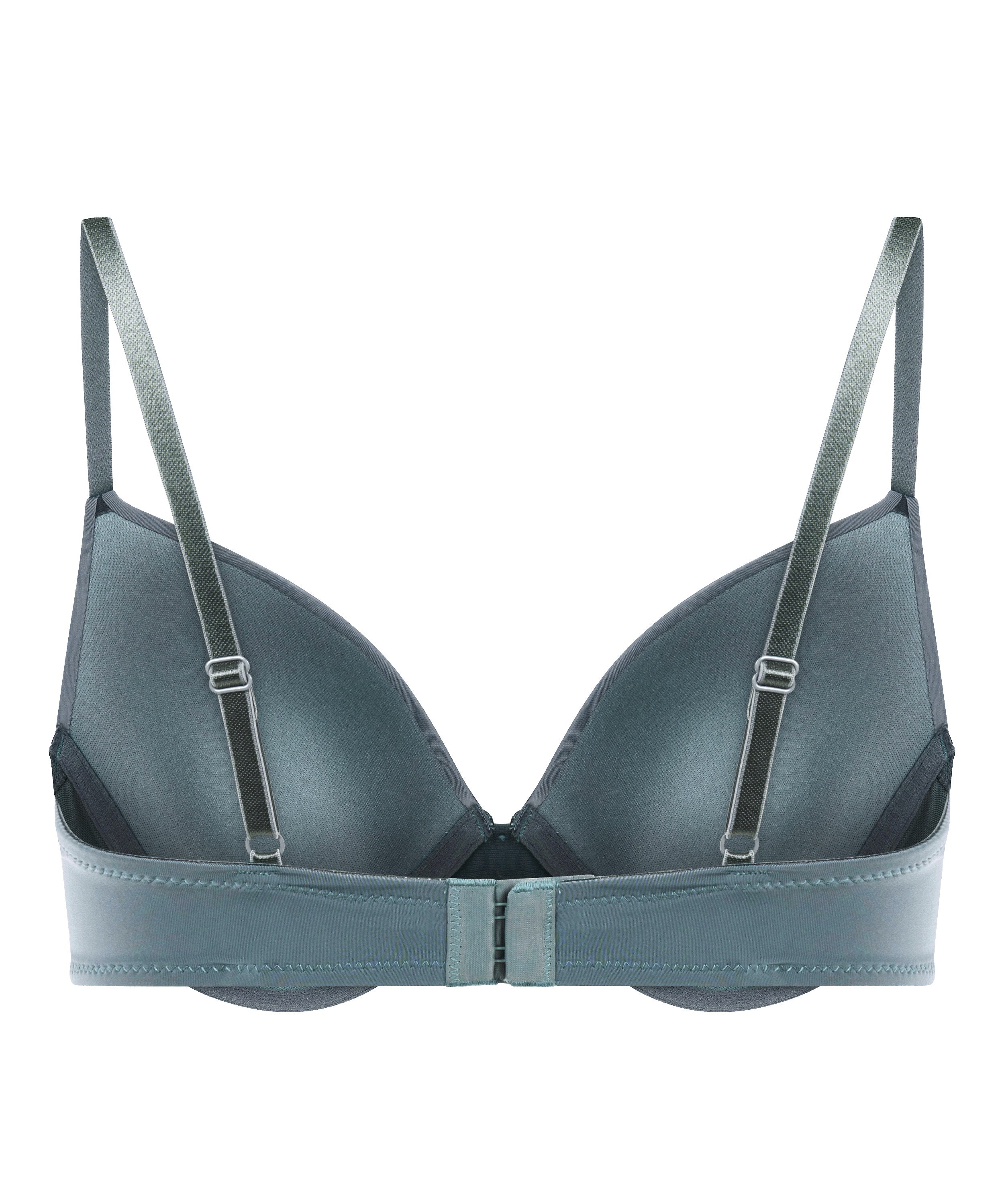 Plunge Padded Underwired Bra, Blue, main