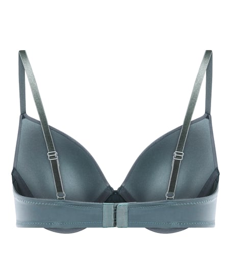 Plunge Padded Underwired Bra, Blue