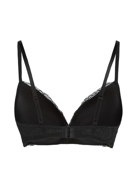 Marine Padded Push-Up Underwired Bra, Black